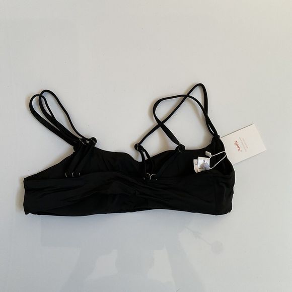 Andie Swim The Rockaway Black Bikini Top Size M NWT - Picture 3 of 5